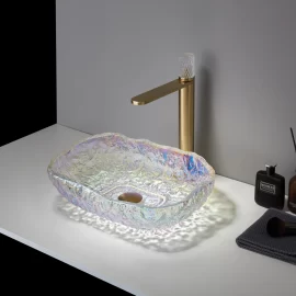 Cuvette en verre Wholesale, Custom Color Glass Vessel Basin