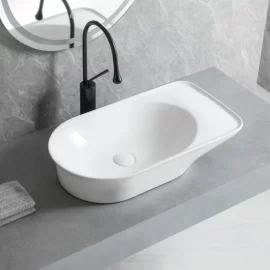 卸し売り現代浴室の流し、注文の正方形の陶磁器の洗面器