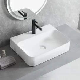 Wholesale White Vessel Sink, Modern Ceramic Basin for Hotel