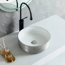 Silver Basin Wholesale, Direct Hotel Ceramic Bathroom Sink