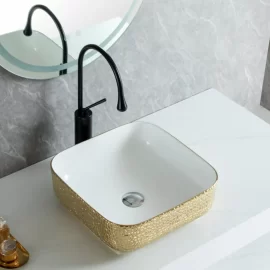Wholesale Gold Vessel Sink, Factory Direct Square Wash Basin