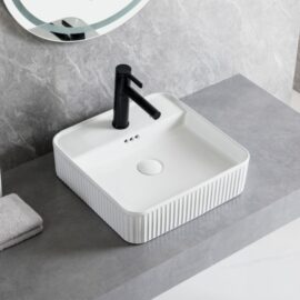Fluted Wholesale Price Ceramic Sink for Boutique Hotels