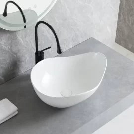 最新卸売用テーブルトップ洗面器、工場直販価格のセラミックアート洗面器