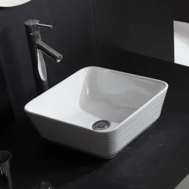 Factory Direct Countertop Basin, OEM Square Ceramic Sinks