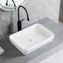 Glossy White Wash Basin Wholesale, HY-8210 Countertop Sink