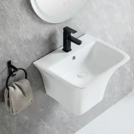Wholesale Half Pedestal Sink, Hotel Wall Hung Ceramic Basin