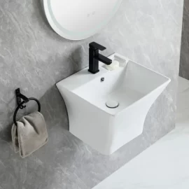 Wholesale Space Saving Vanity Sink, ODM Ceramic Wall-Hung Basin