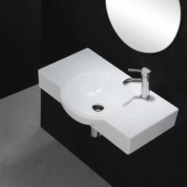 Wholesale Wall-Mounted Wash Basin, 700mm Unique Irregular Design