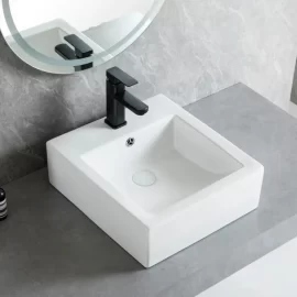 Wholesale Ceramic Vanity Basin, Square Bathroom Sink Supplier