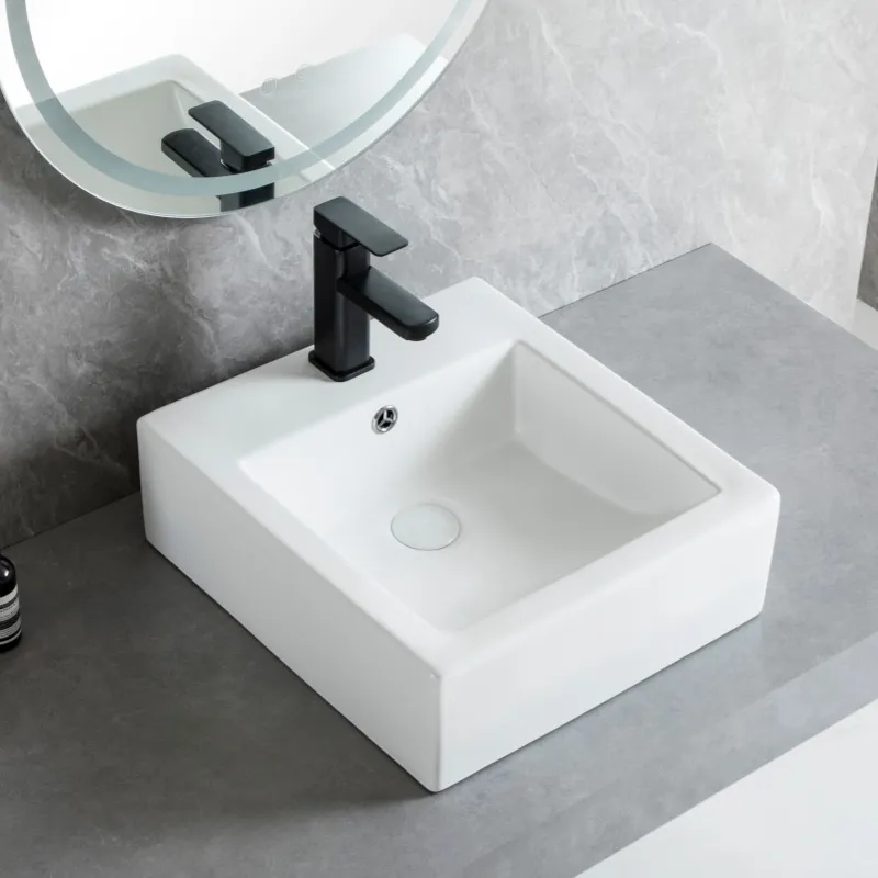 Wholesale Ceramic Vanity Basin, Square Bathroom Sink Supplier