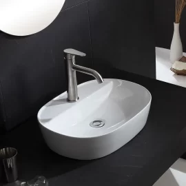 Ceramic Vanity Sinks Wholesale, Oval Wash Basin for Hotel Projects