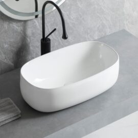 Wholesale Oval Countertop Basin, Compact 550mm Vessel Sink